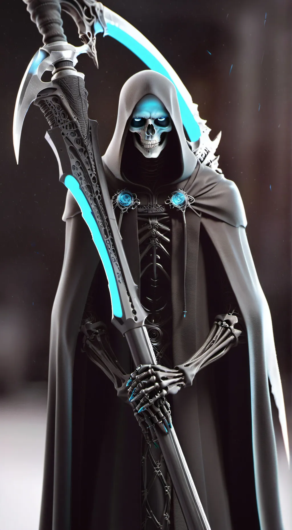 ai character: Reaper Sans background
