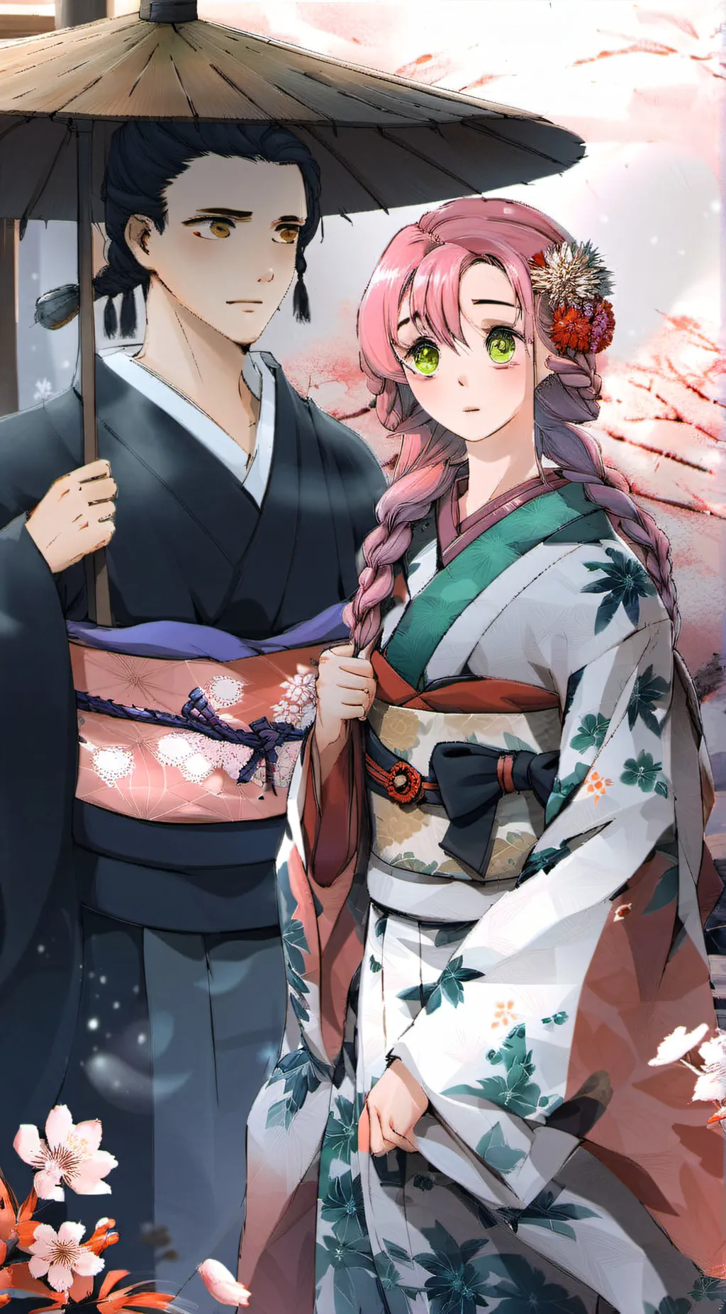 ai character: Mitsuri  background