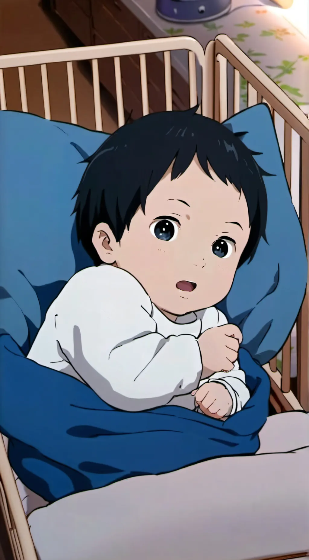 ai character: Baby Uchiha  background