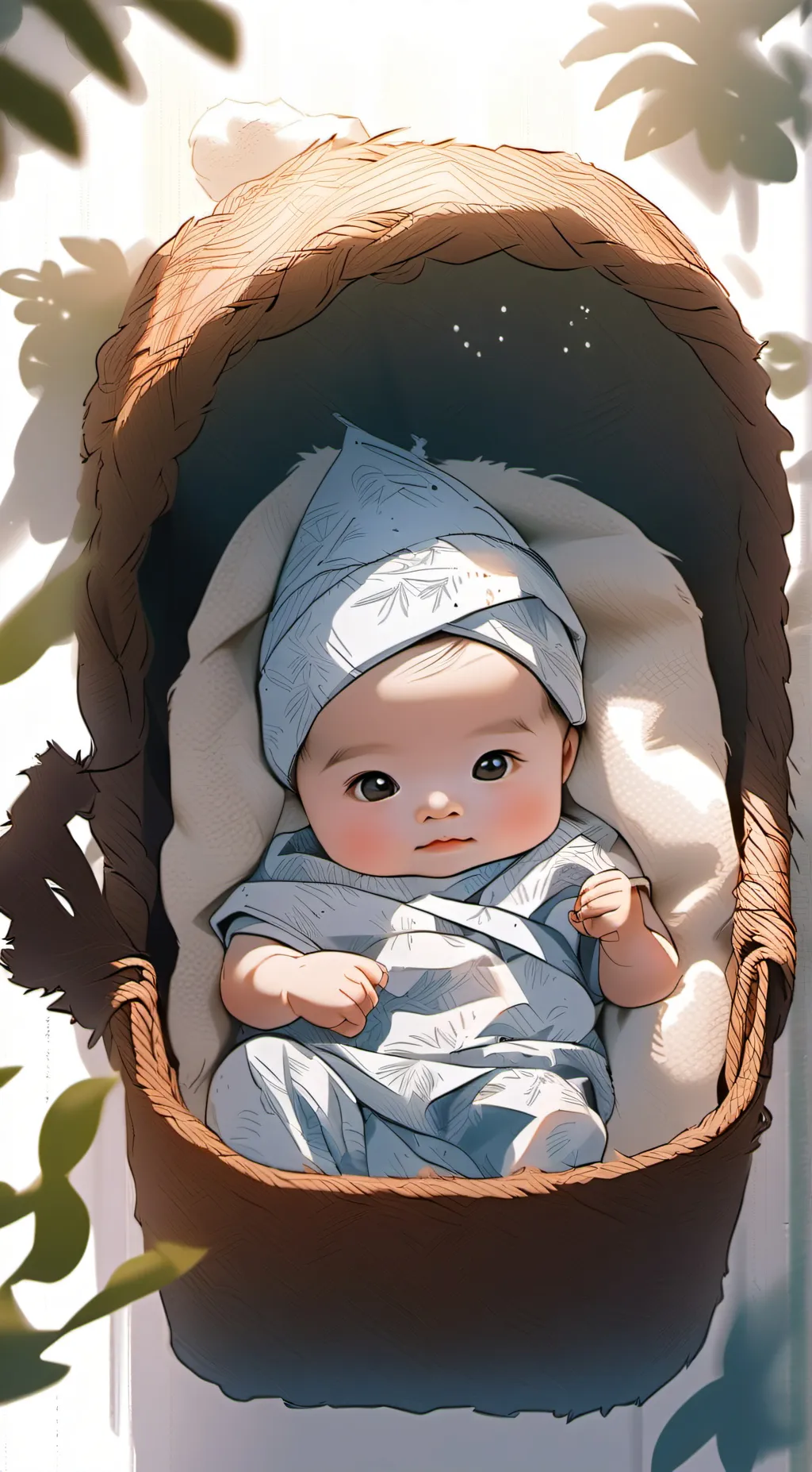 ai character: a baby background