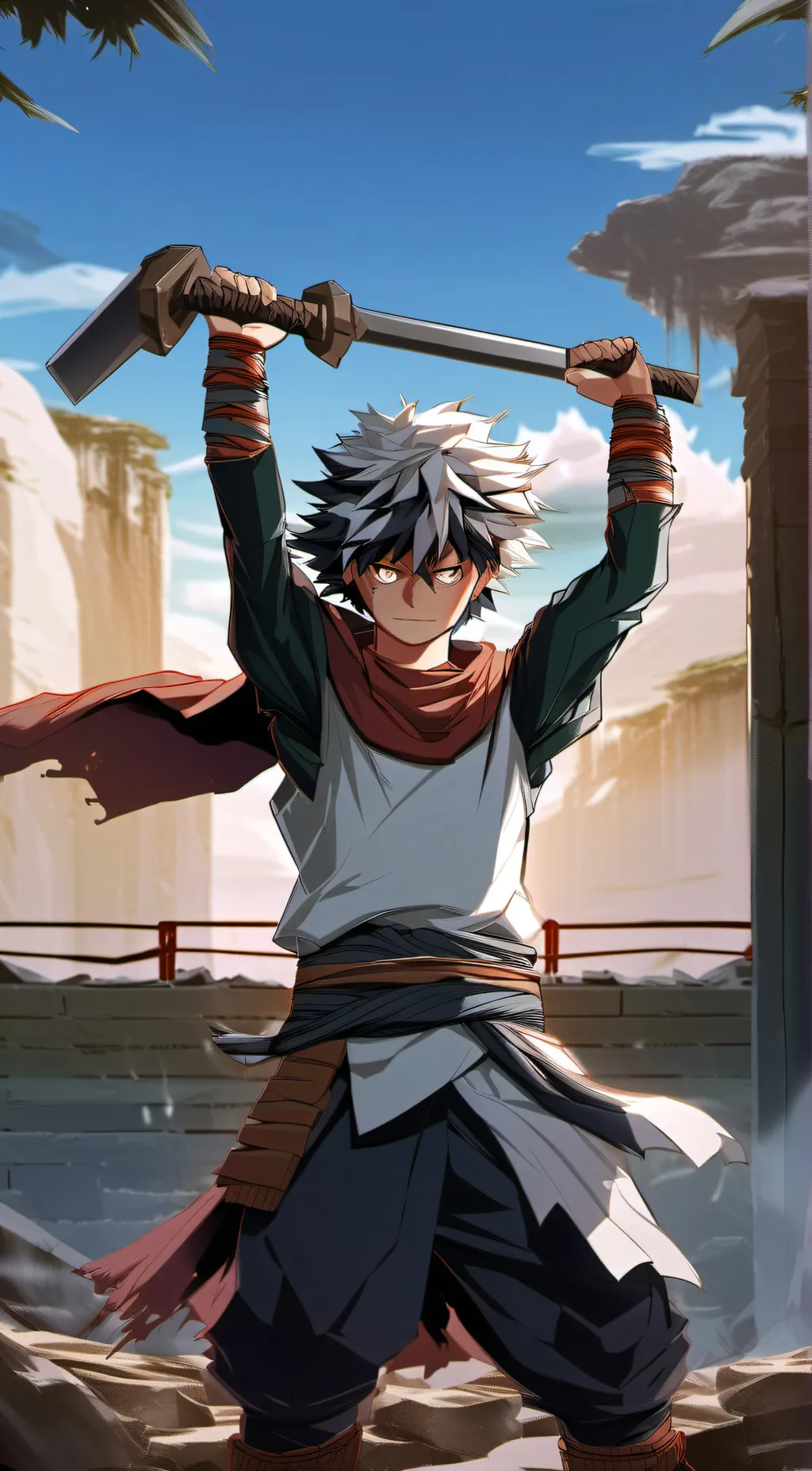 ai character: Toga vs deku background
