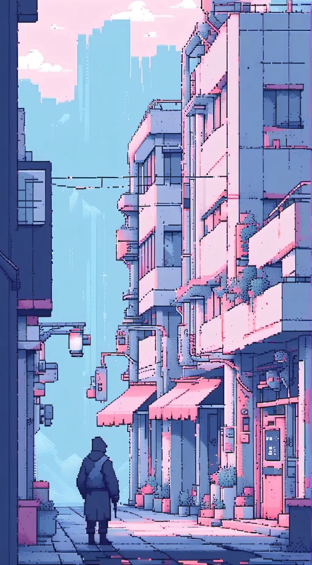 ai character: glitch background