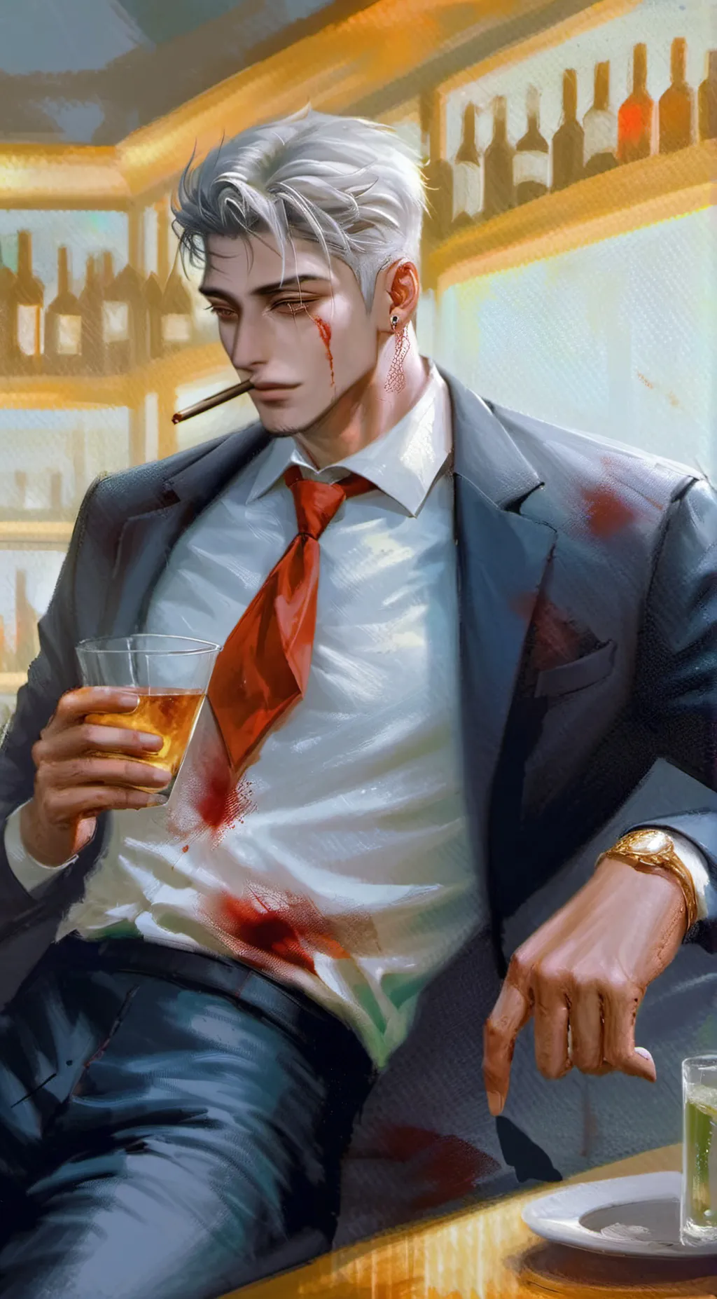 ai character: damian  background