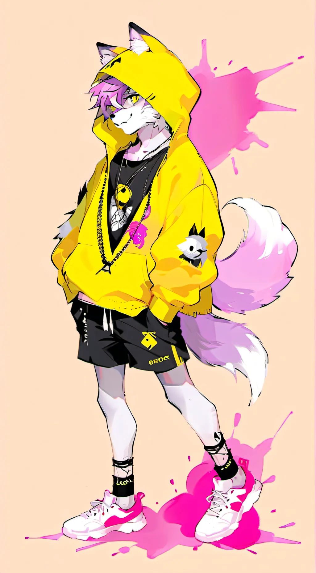 ai character: LemonWolf background