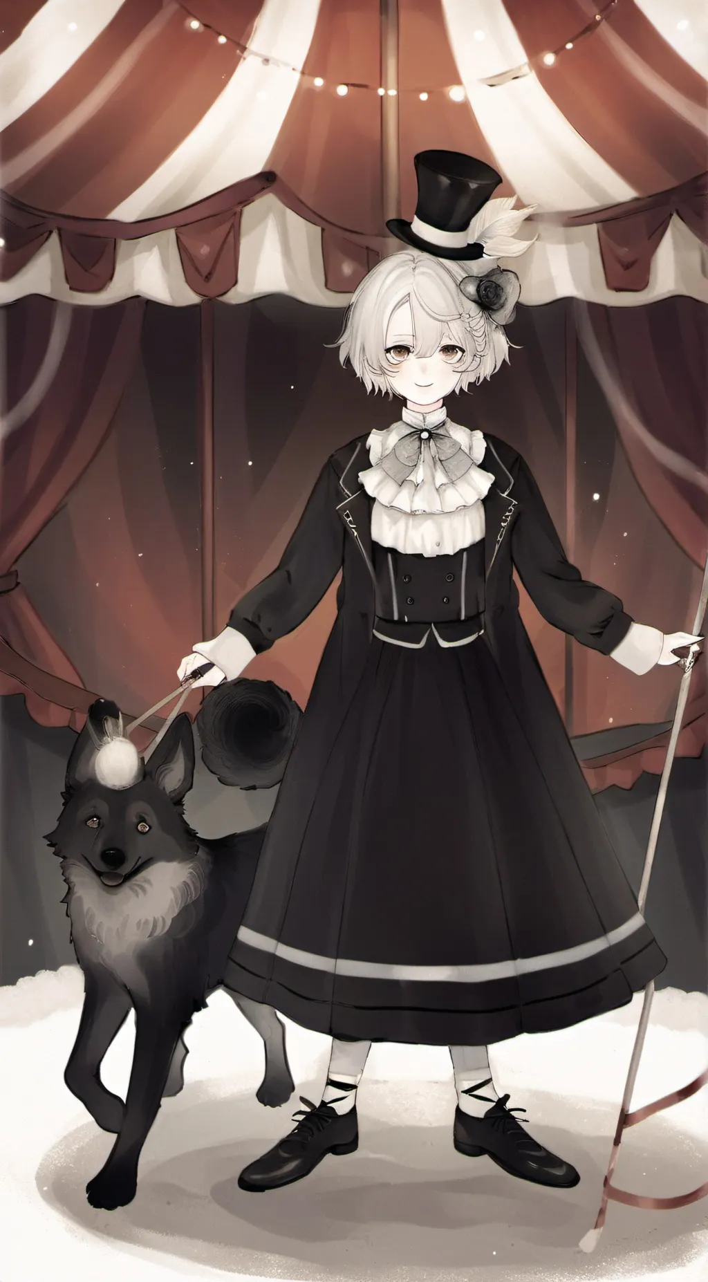 ai character: Mha at a circus! background