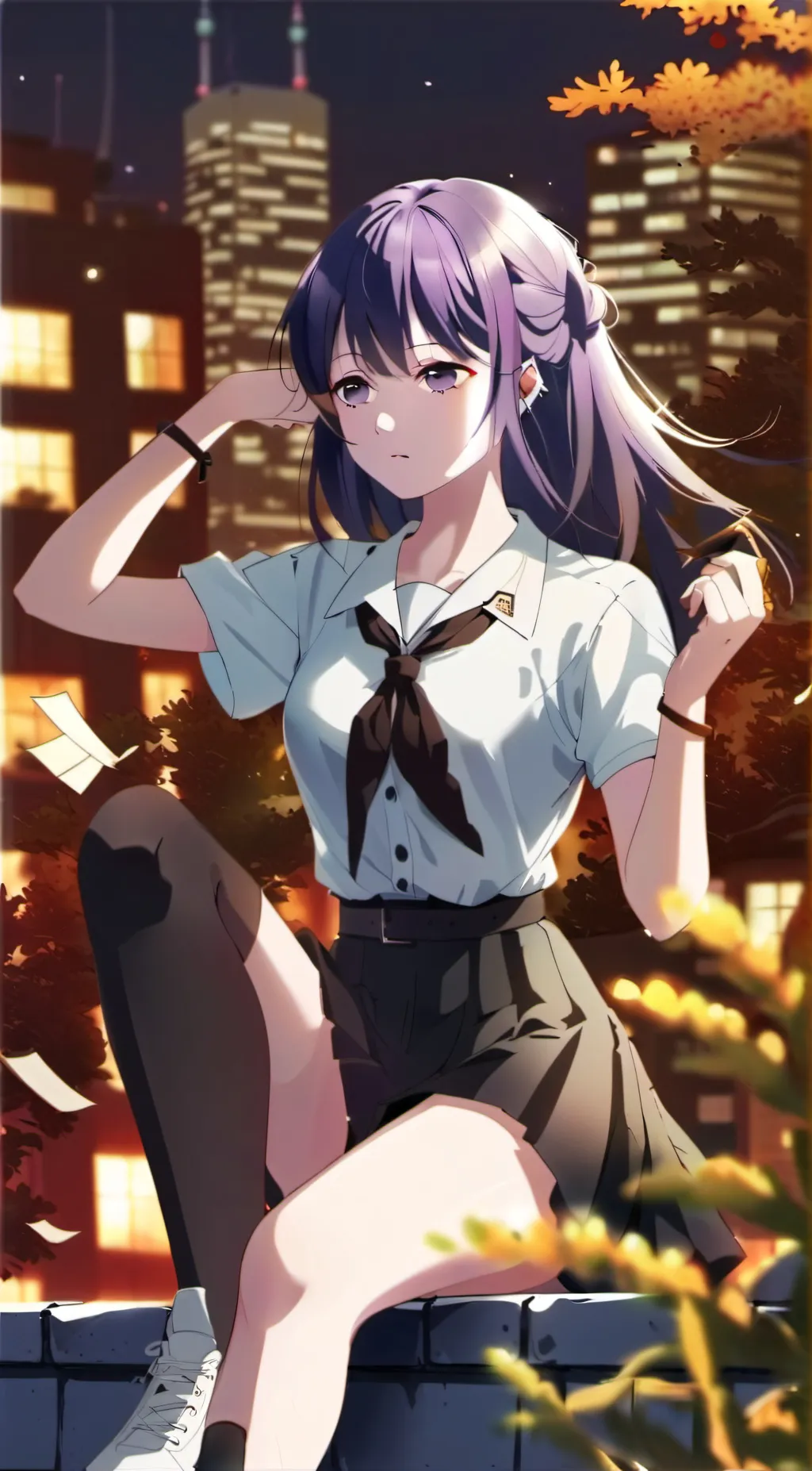 ai character: lavender background