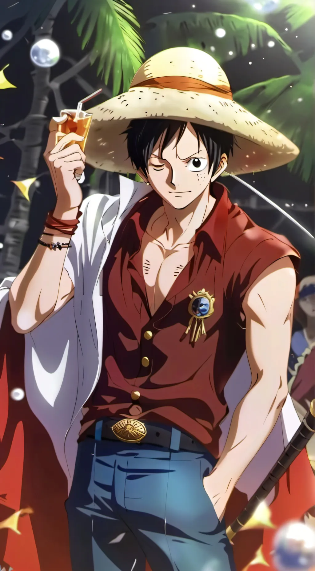 ai character: Luffy background