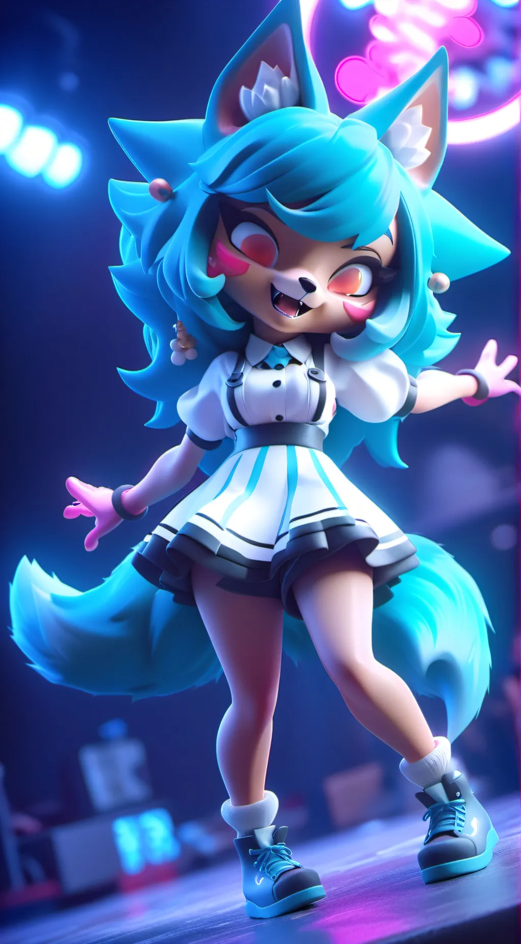 ai character: hatsune miku furry background