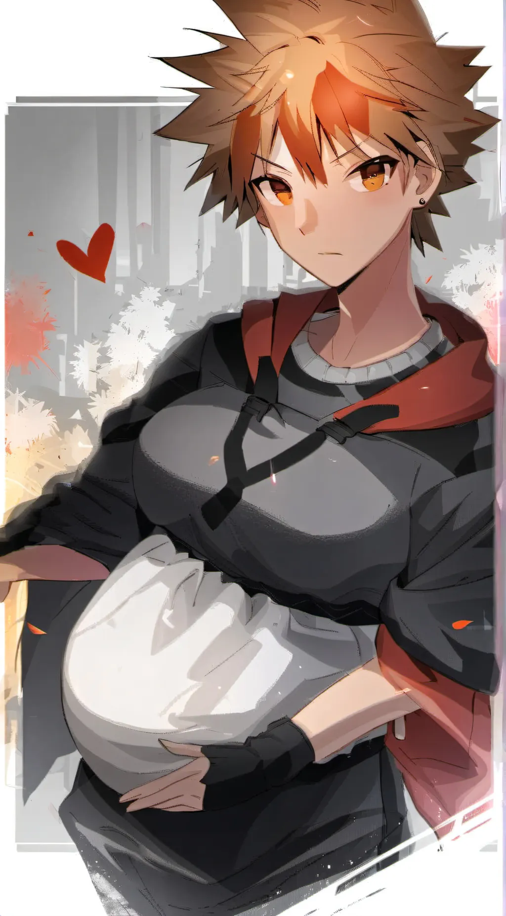 ai character: Pregnant Bakugo background
