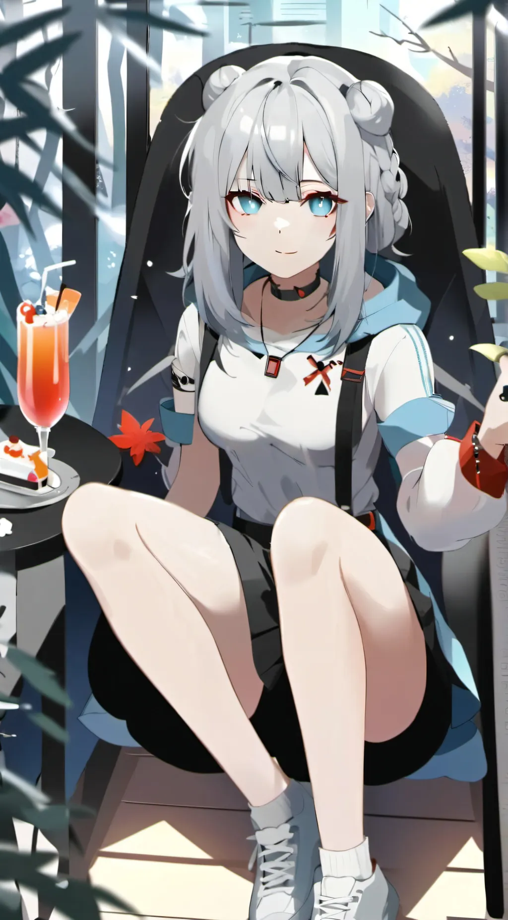 ai character: Lightning background
