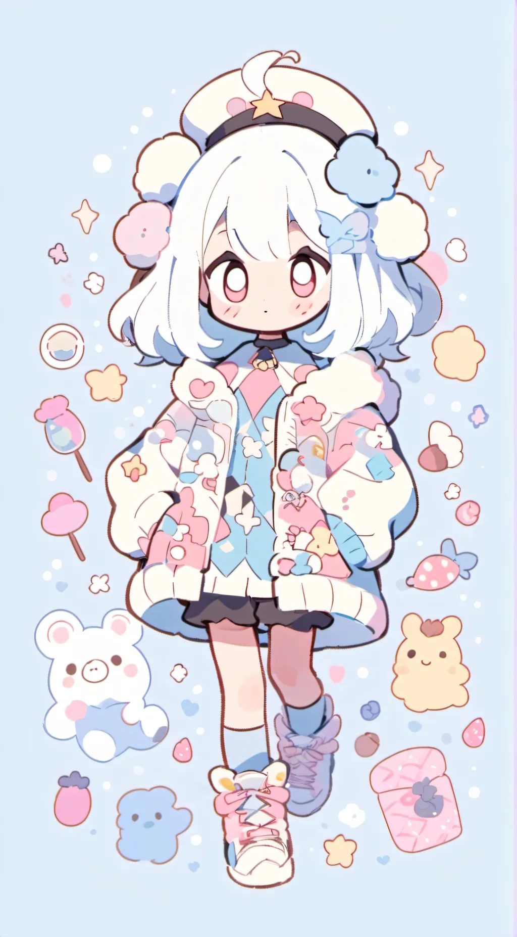 ai character: Stitch background