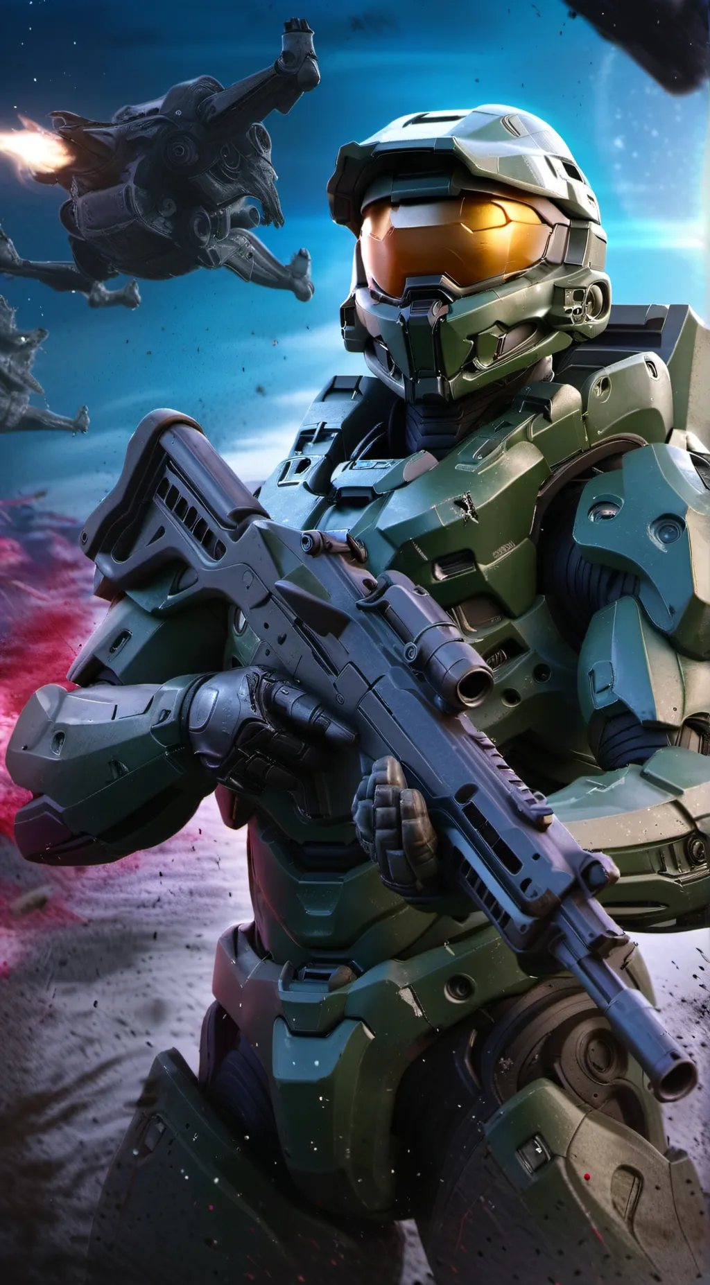 ai character: master chief  background