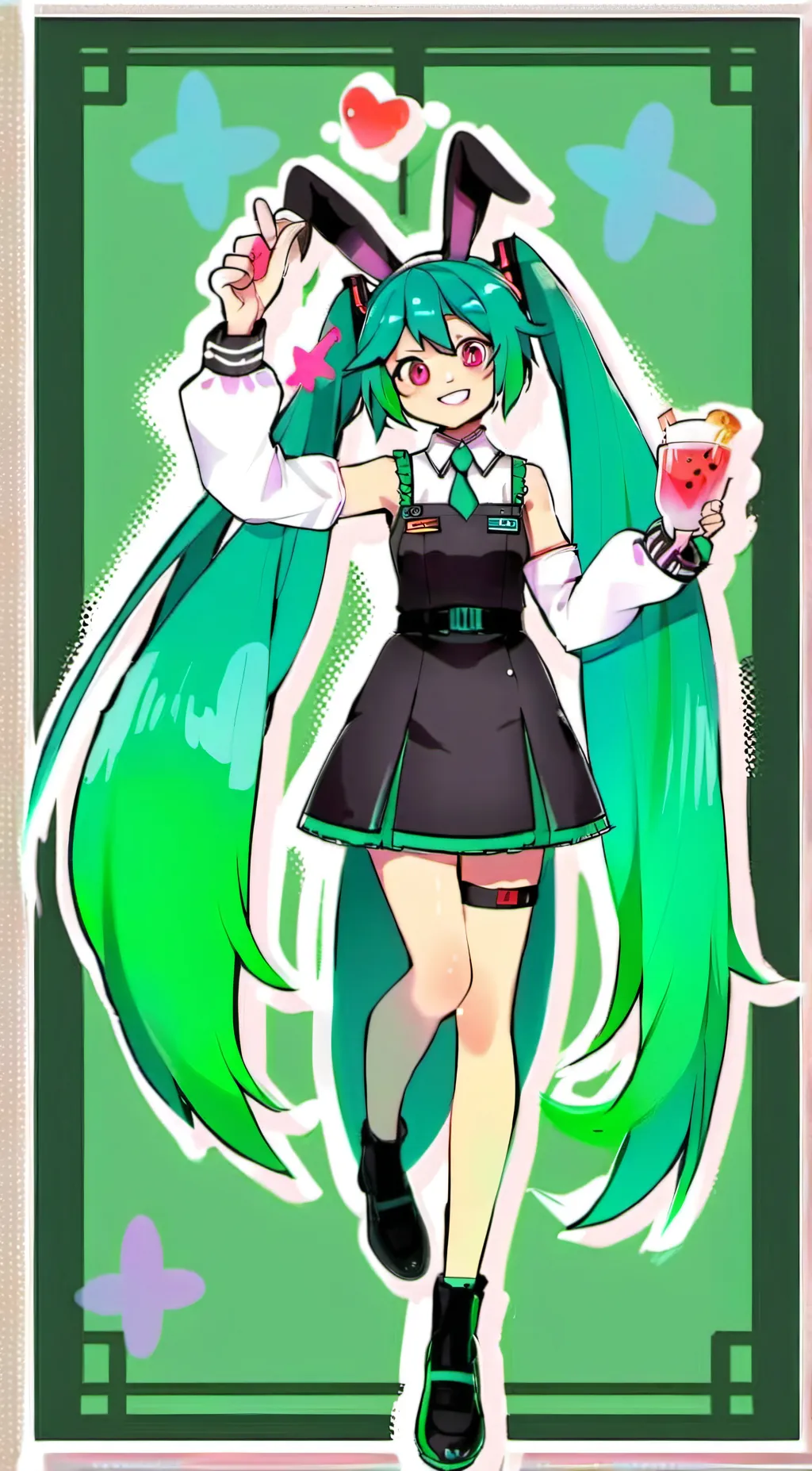 ai character: Hatsune miku background