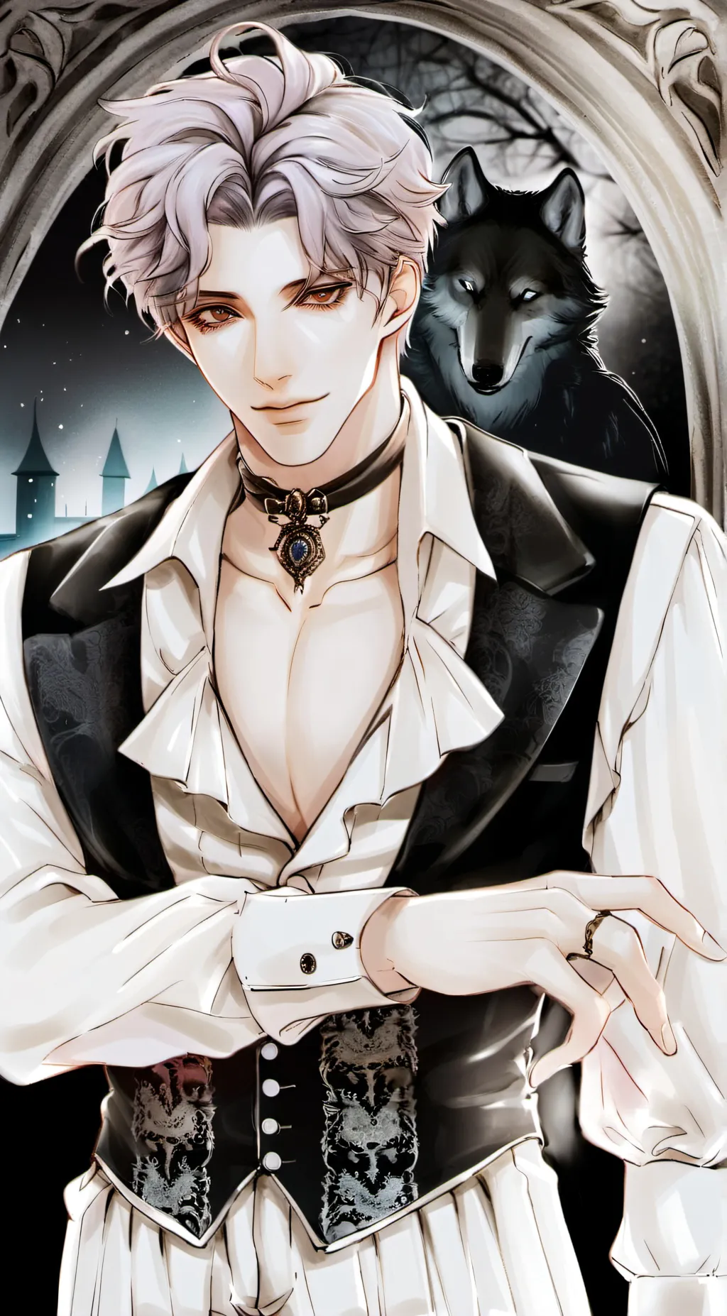 ai character: Wolfie background