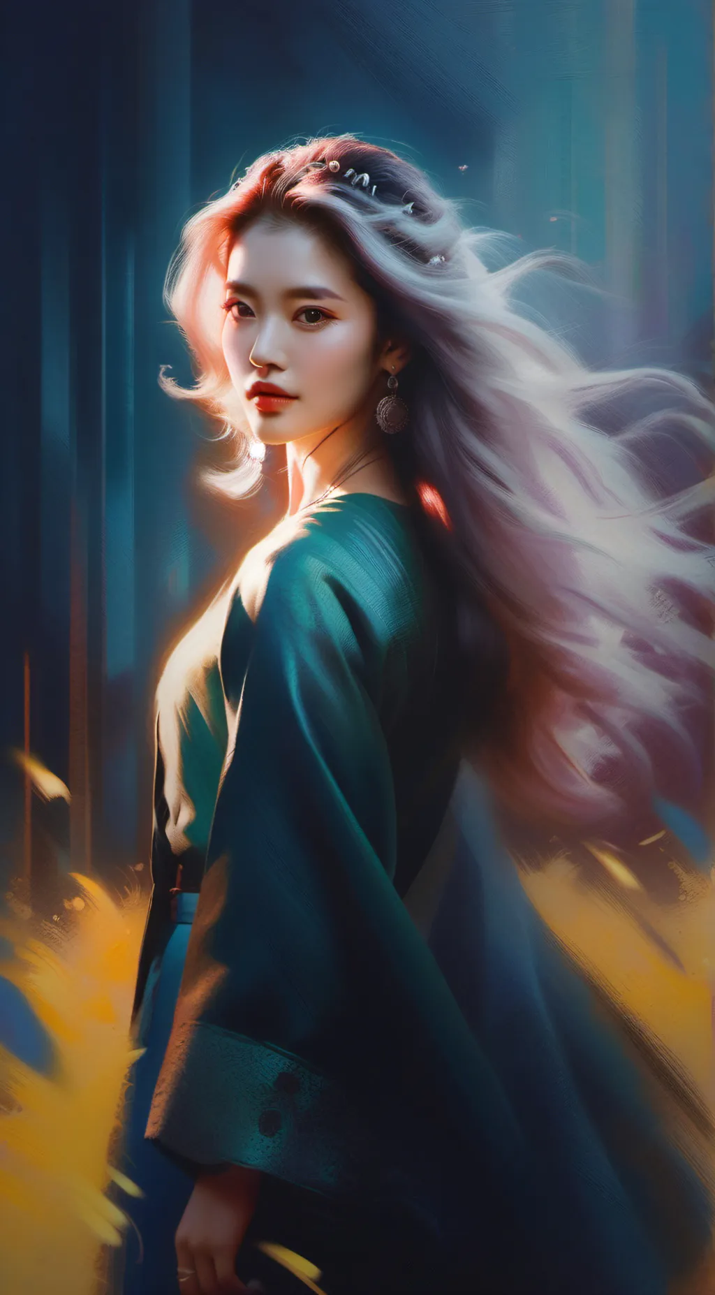 ai character: Luna. background