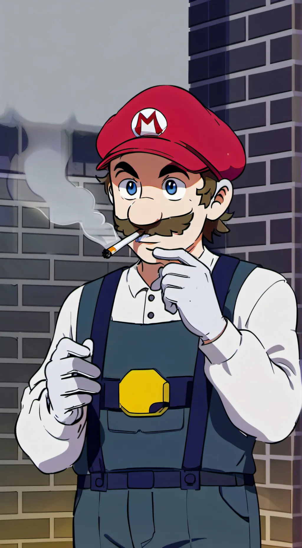 ai character: Luigi's day out background