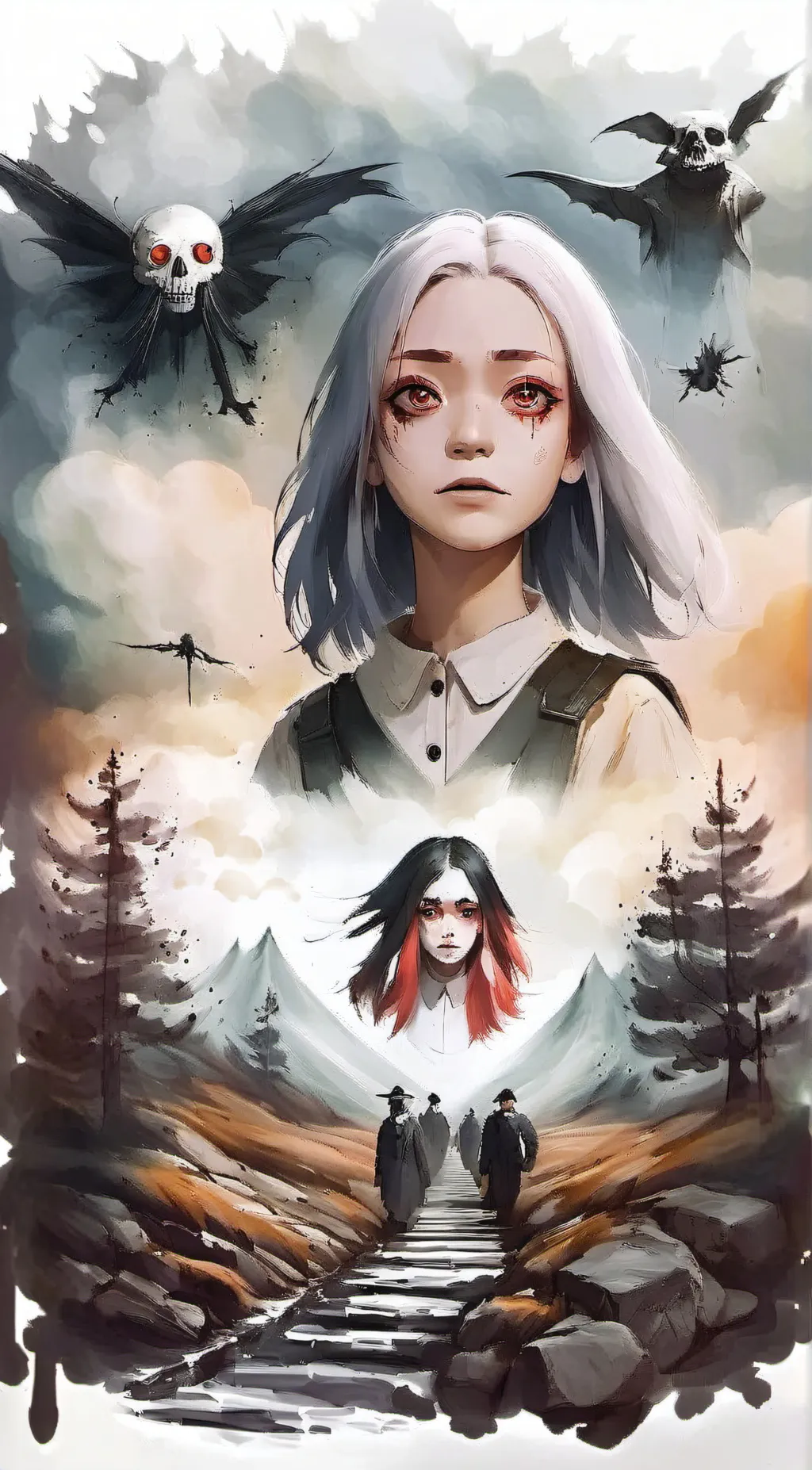 ai character: Crazy girl  background