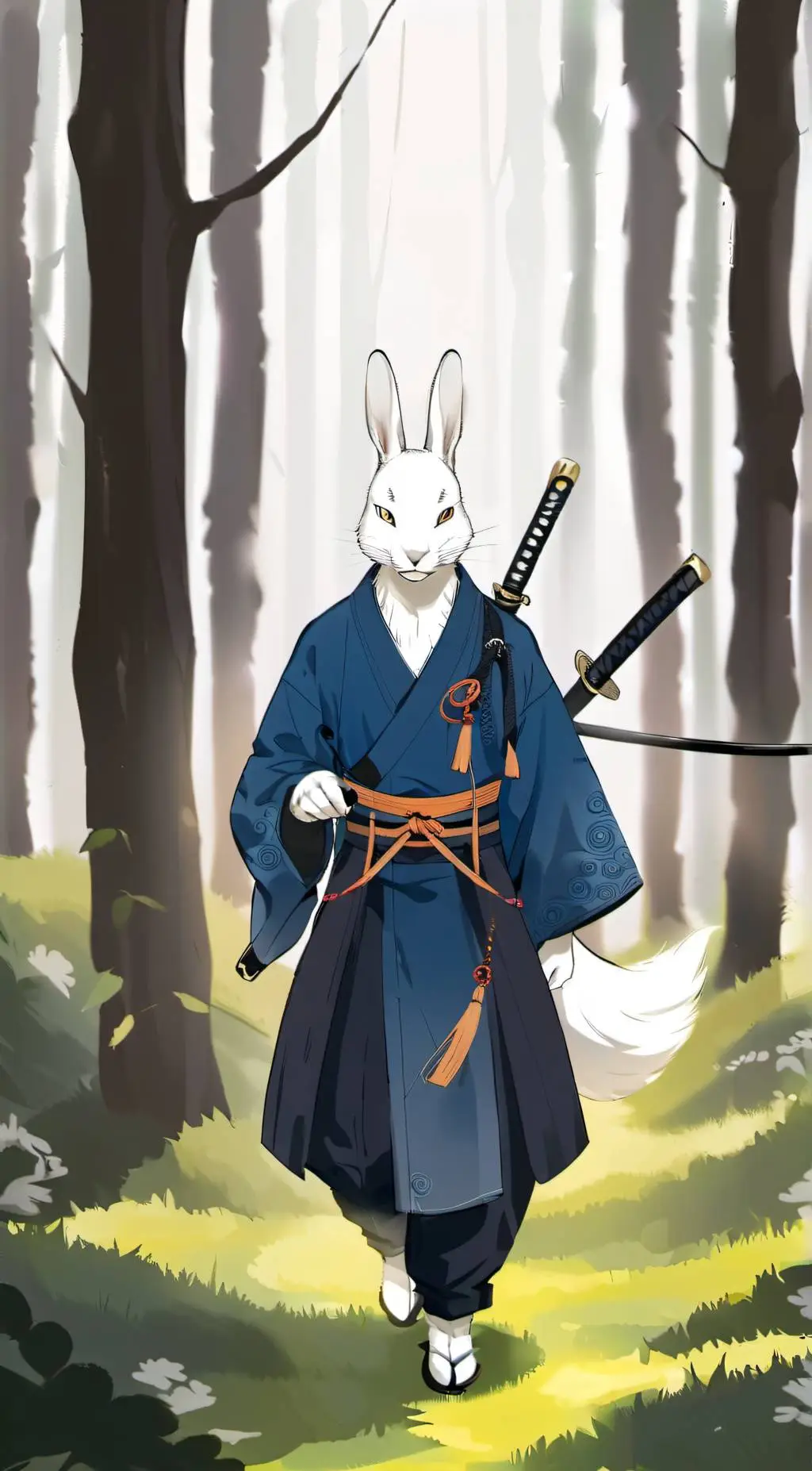 ai character: Usagi Yojimbo background
