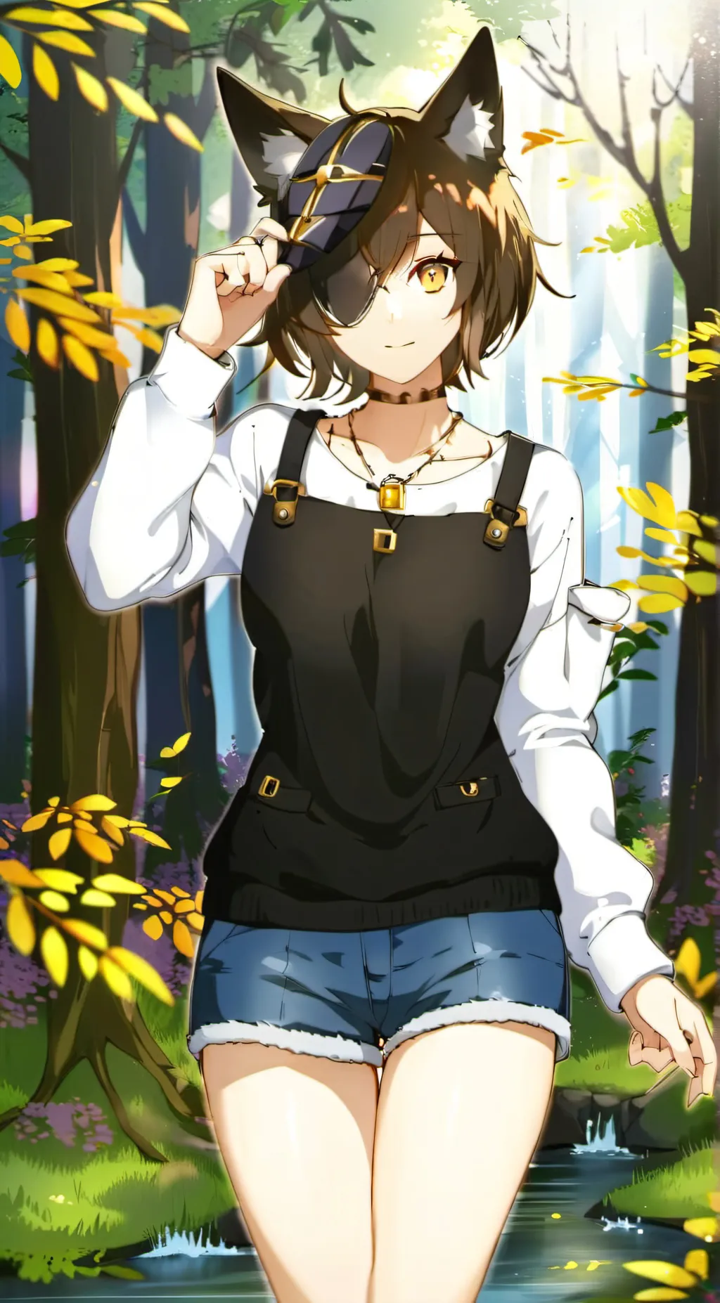 ai character: Femboy wolf background