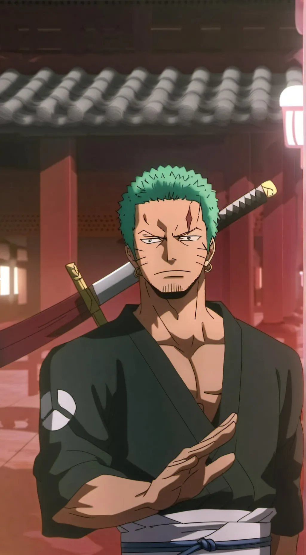ai character: zoro background