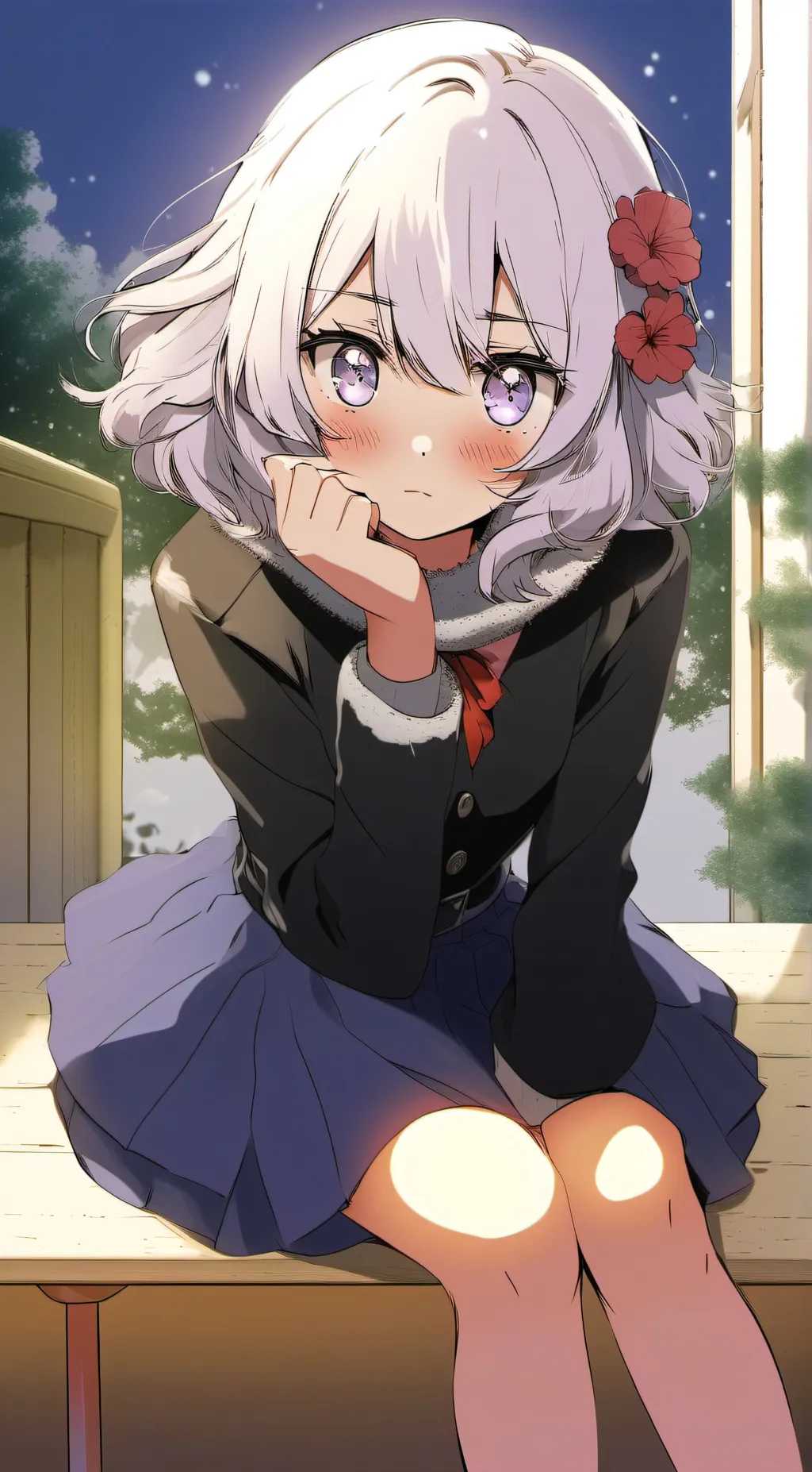 ai character: Shoko Komi background