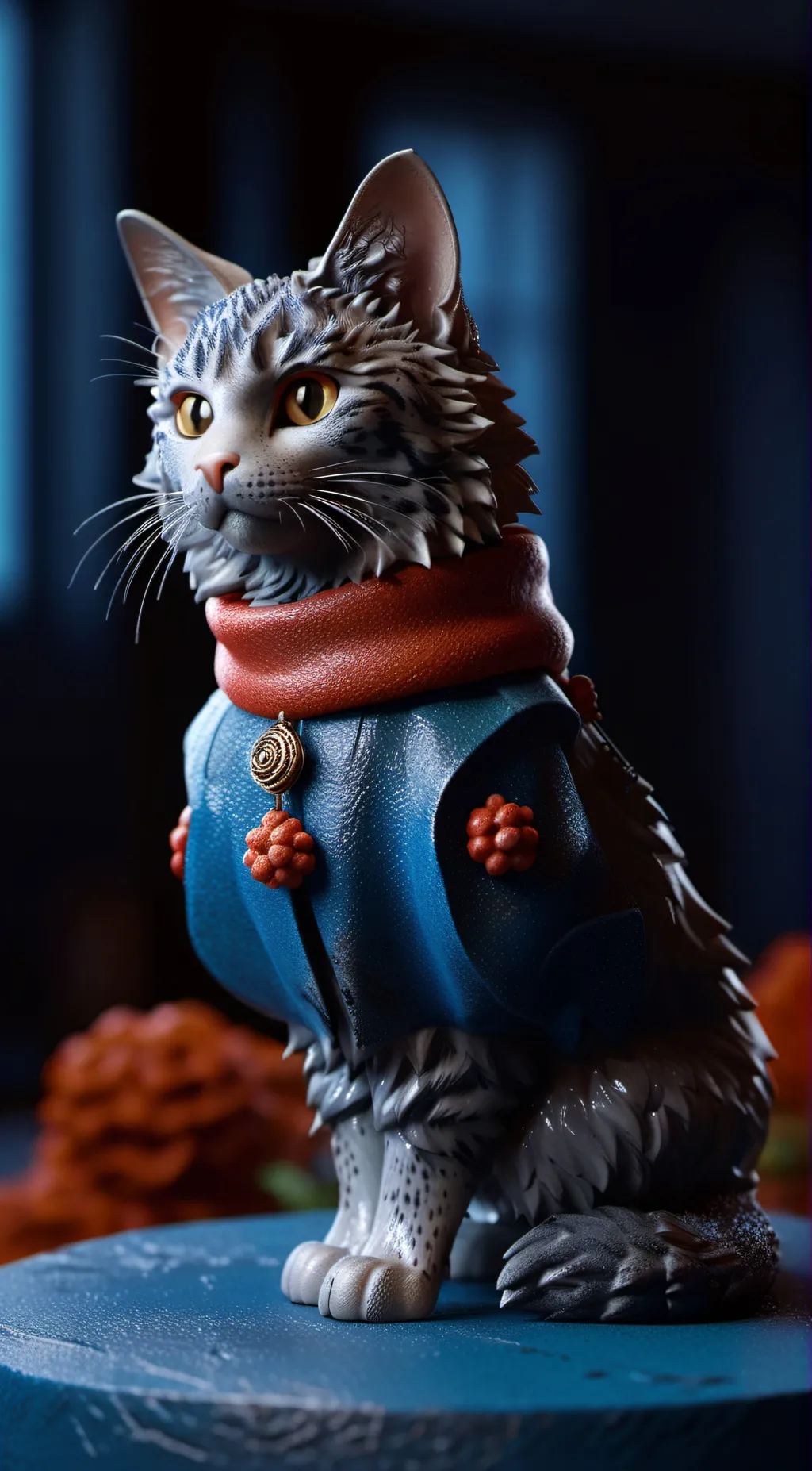 ai character: Fuzzy background