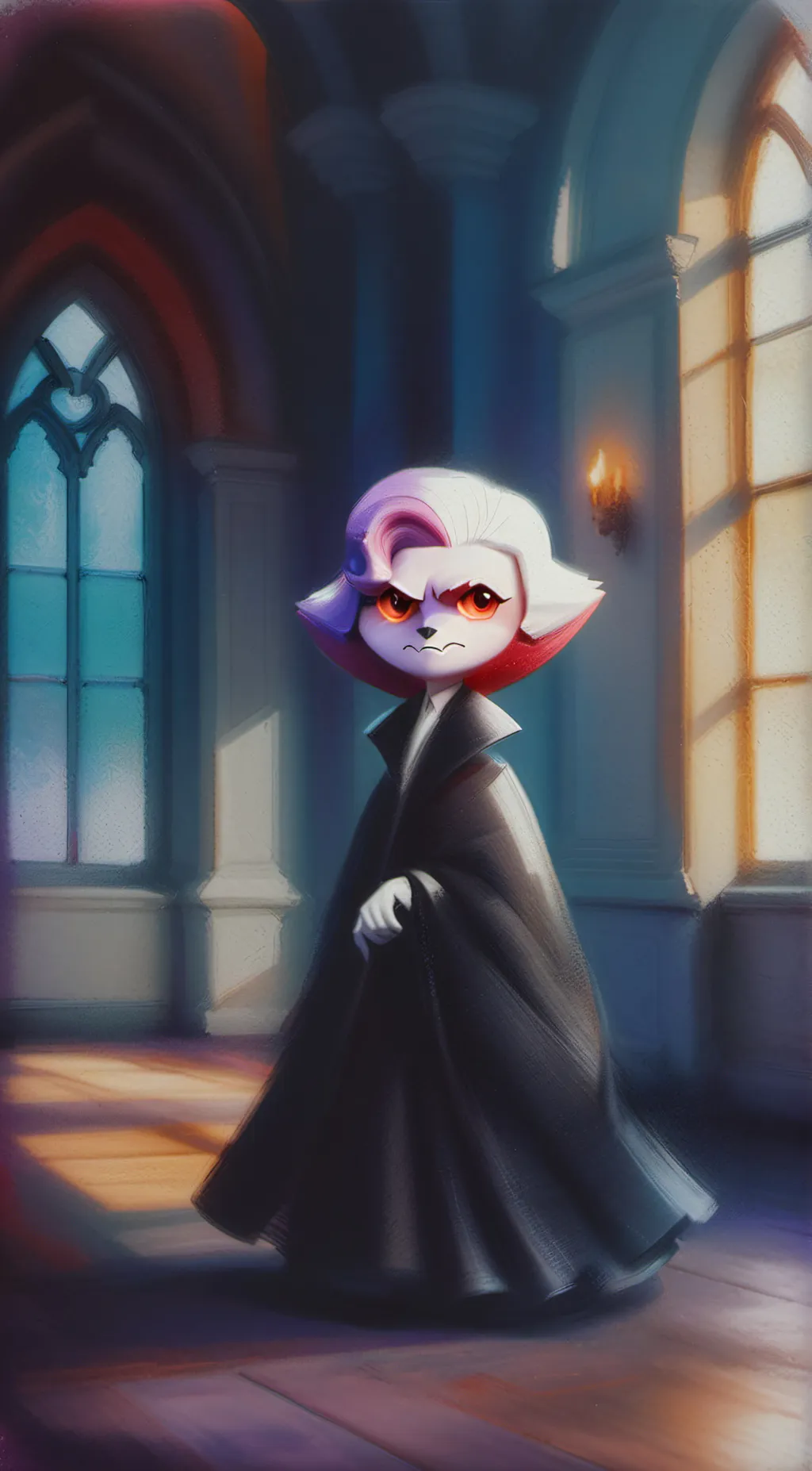 ai character: HuskerXAngeldust background