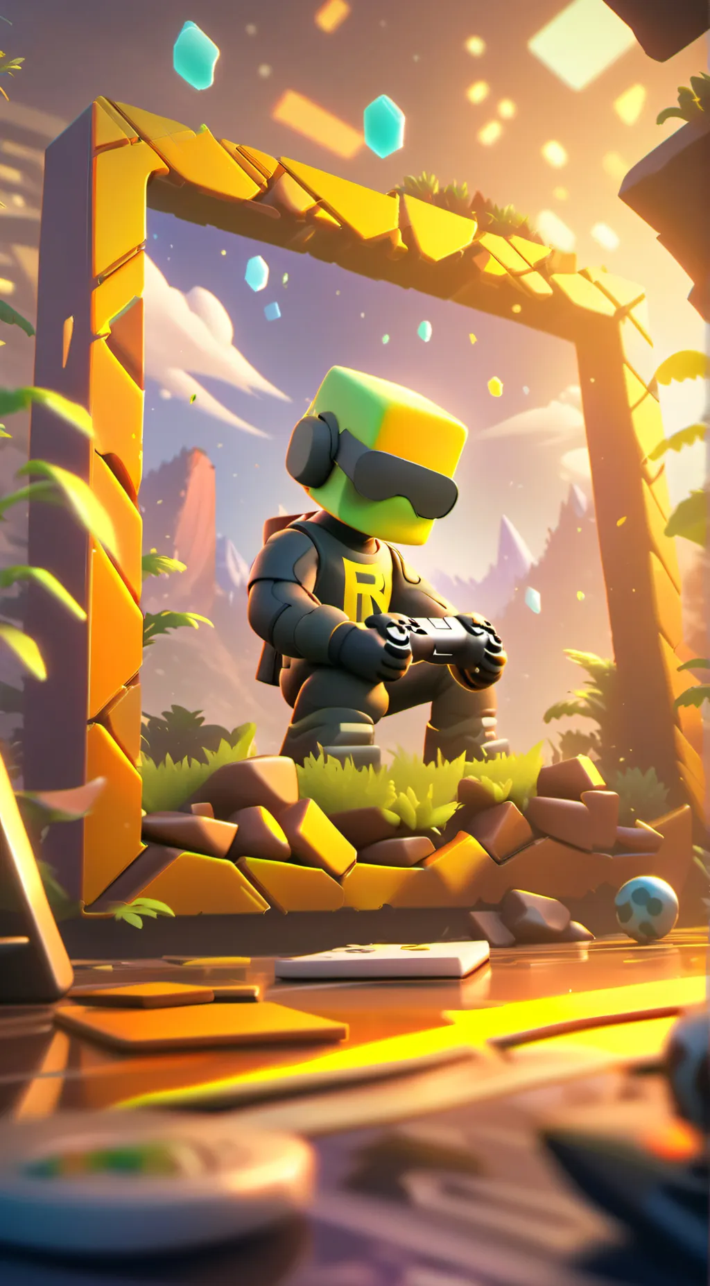 ai character: Azureprince188  background