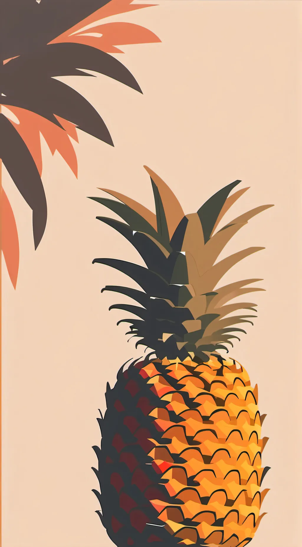 ai character: Pineapple background