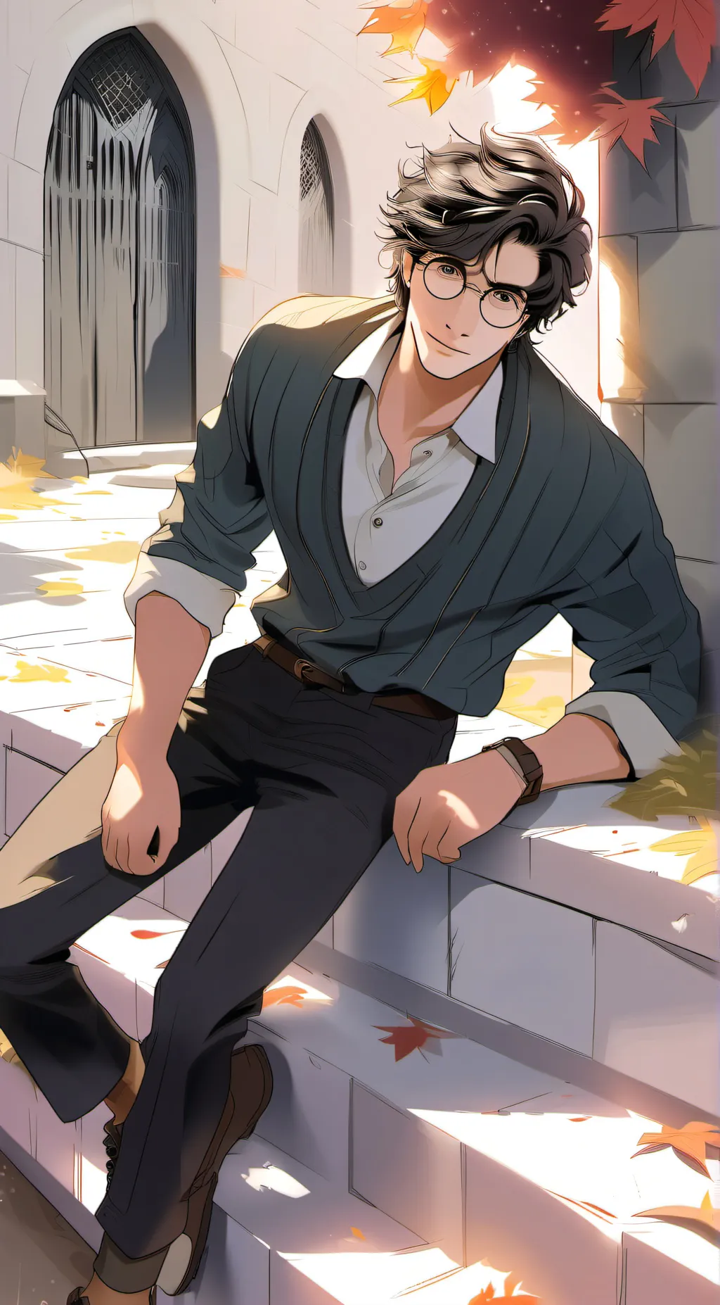 ai character: Harry potter  background
