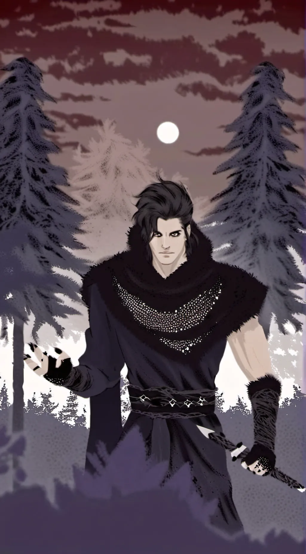 ai character: Adrian Black background