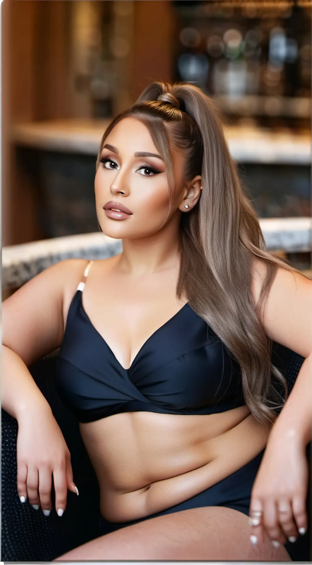 ai character: Ariana Grande background