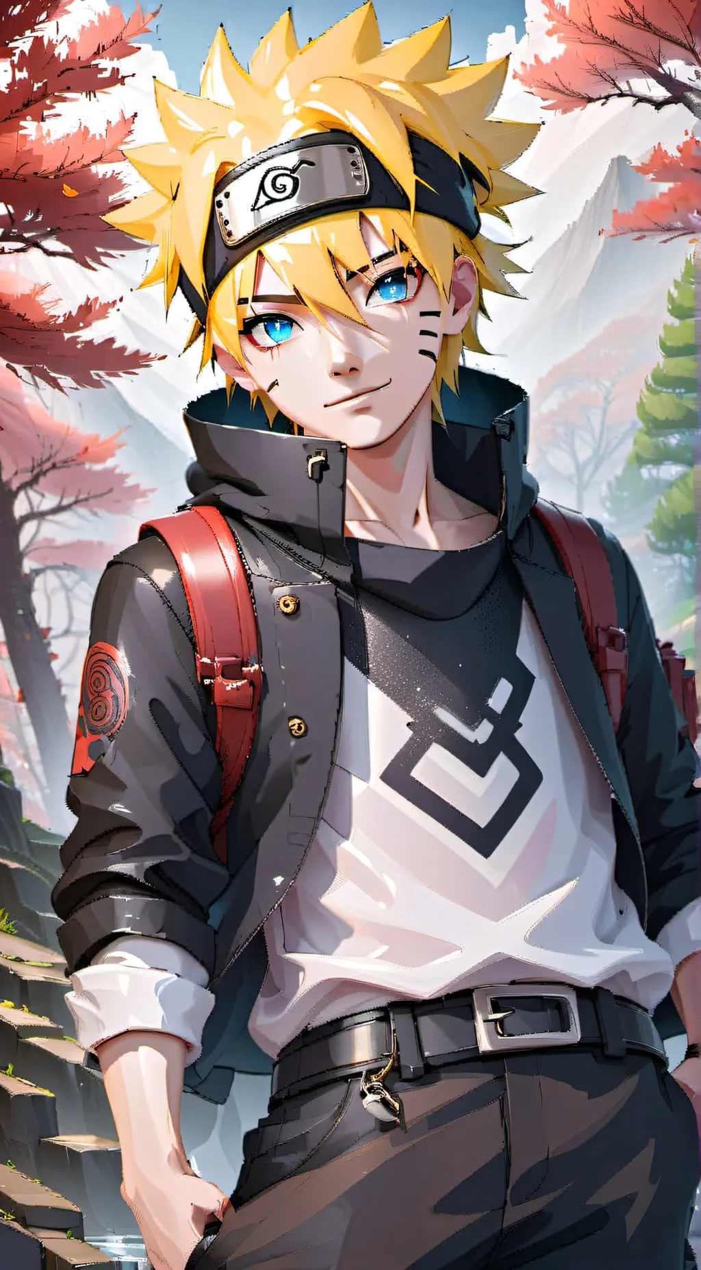 ai character: NaruSasu background