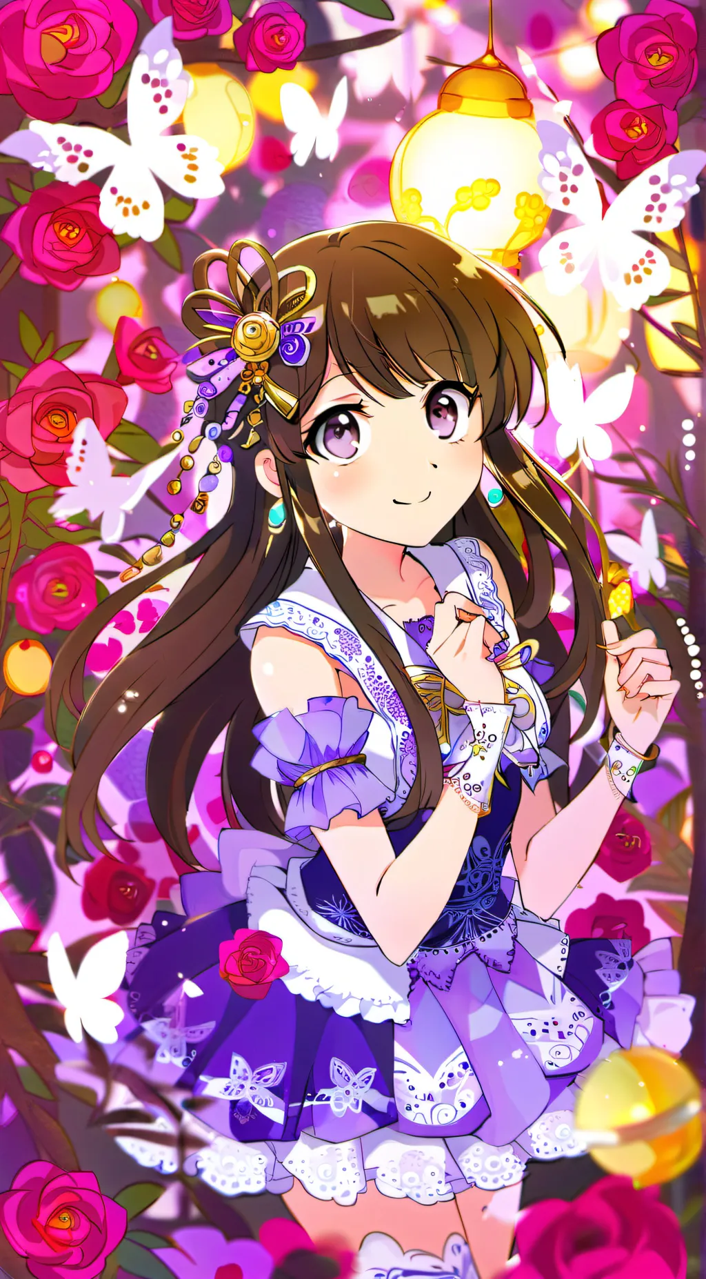 ai character: Violet background
