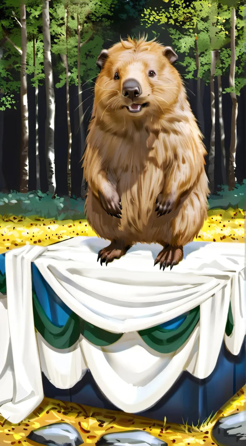 ai character: 🍊CAPYBARA🍊 background