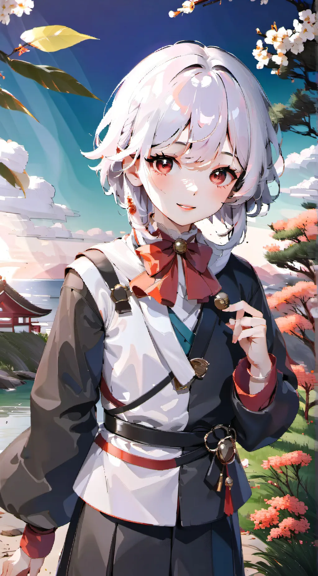 ai character: うおはきに background