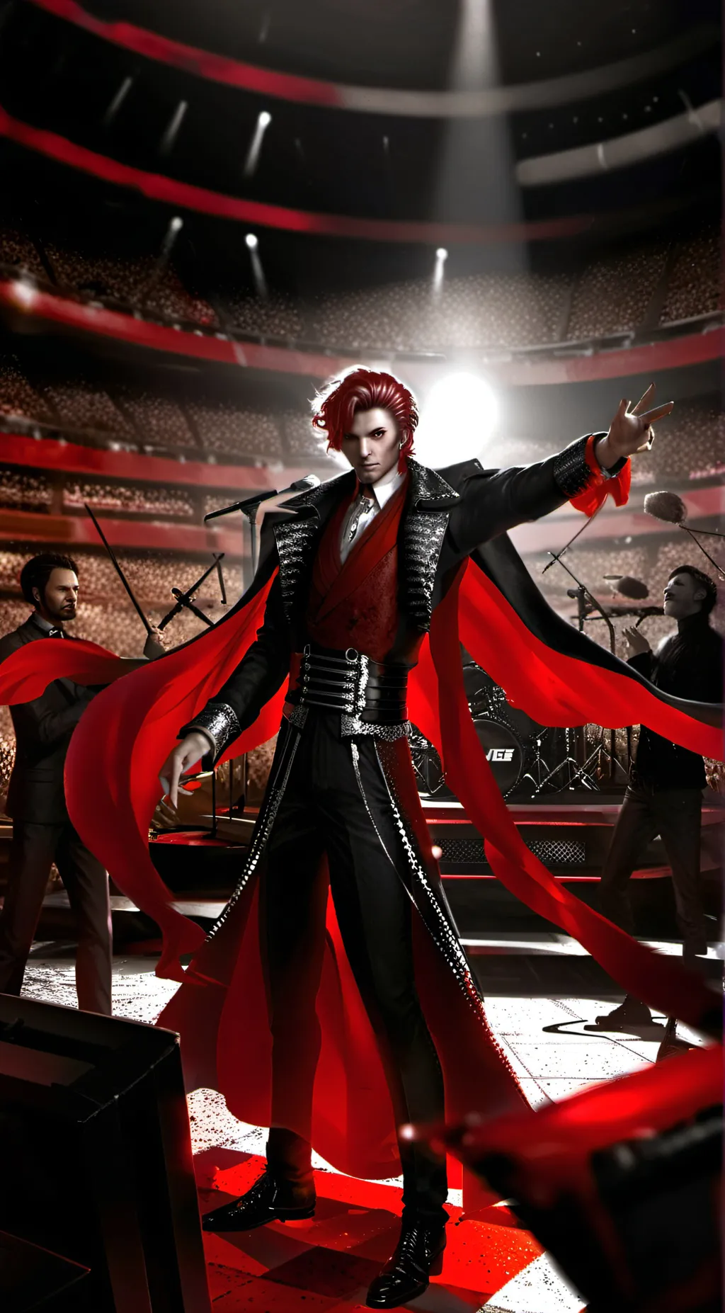 ai character: H.h concert background