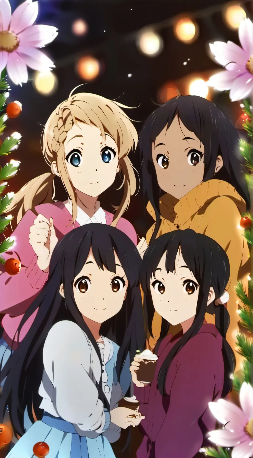 ai character: 4 girls background