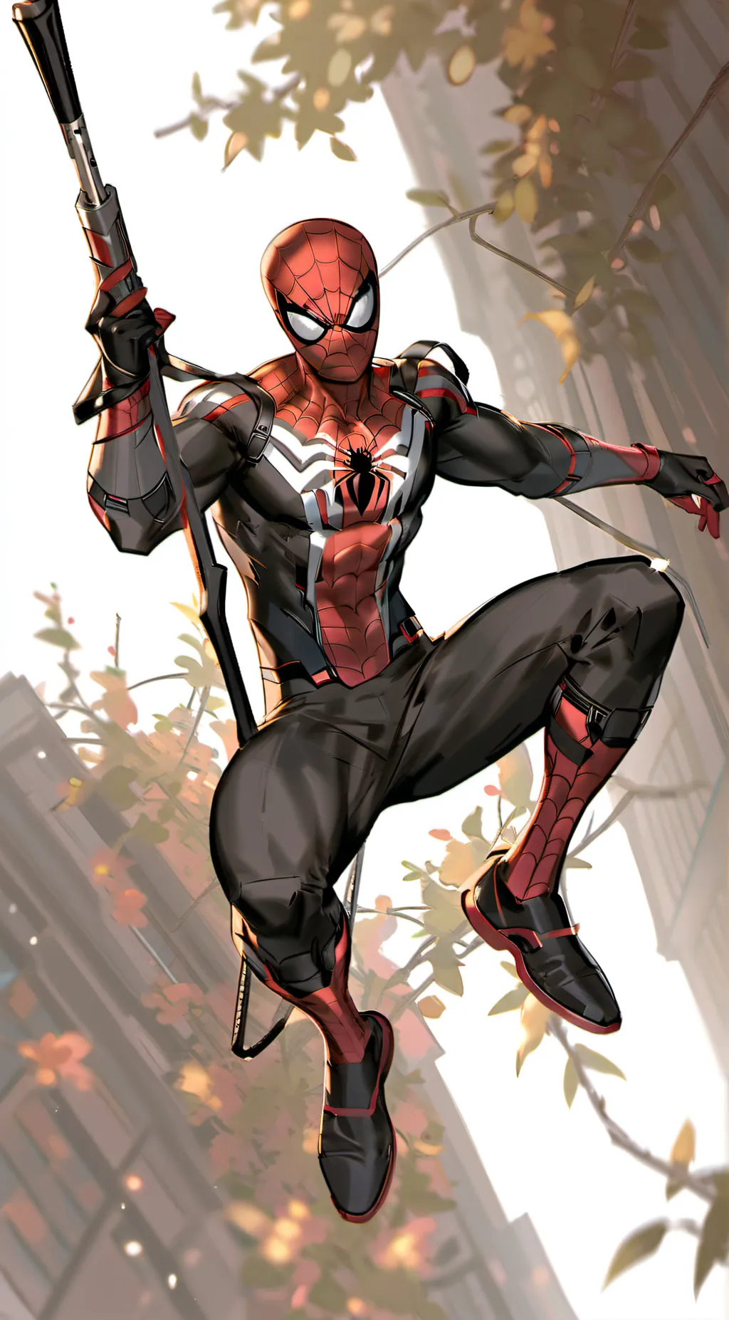 ai character: Spider man  background