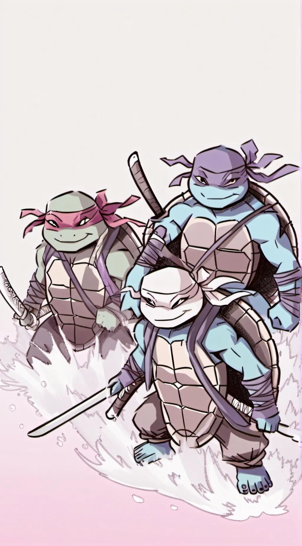 ai character: ninja turtles  background