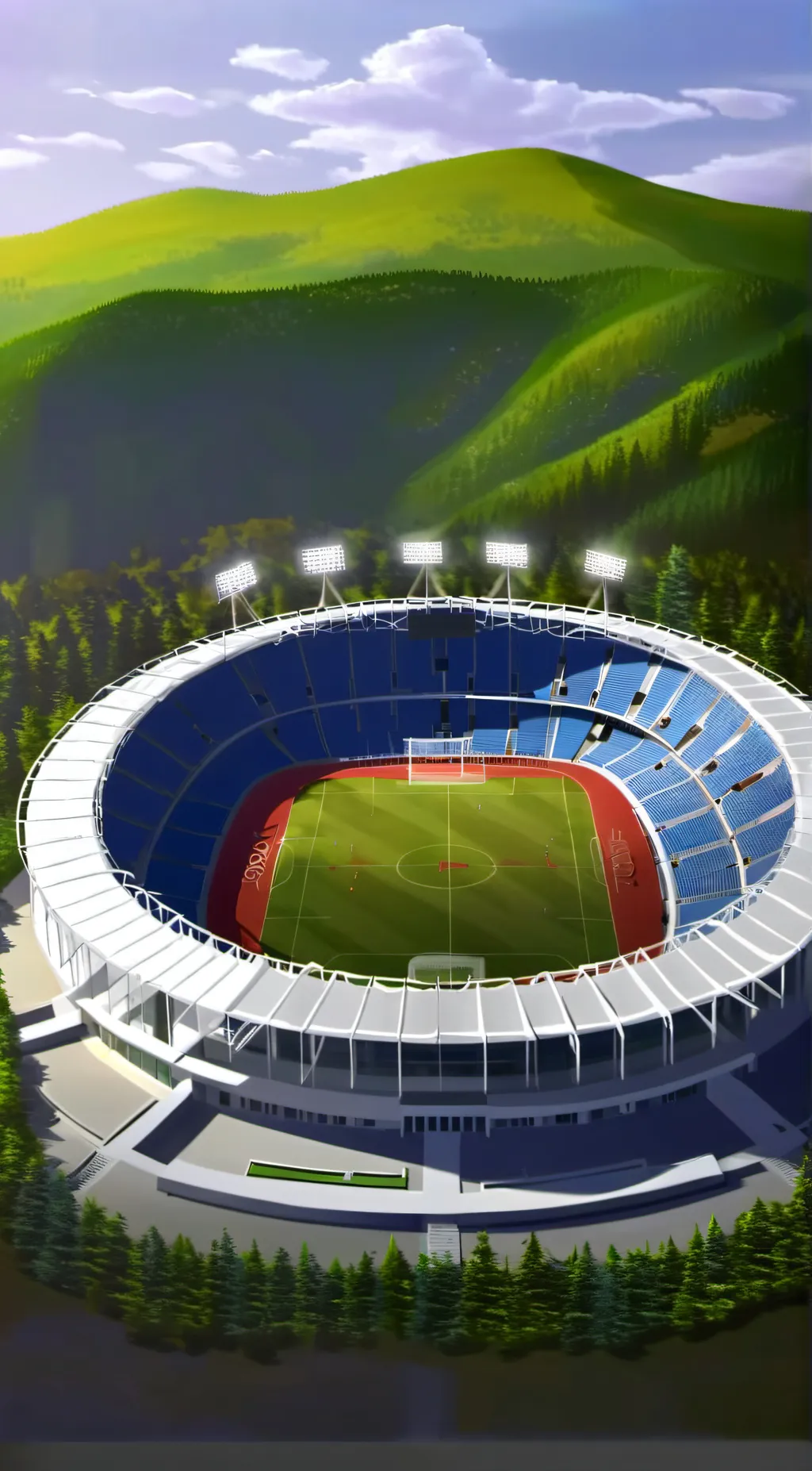 ai character: us sports festival background
