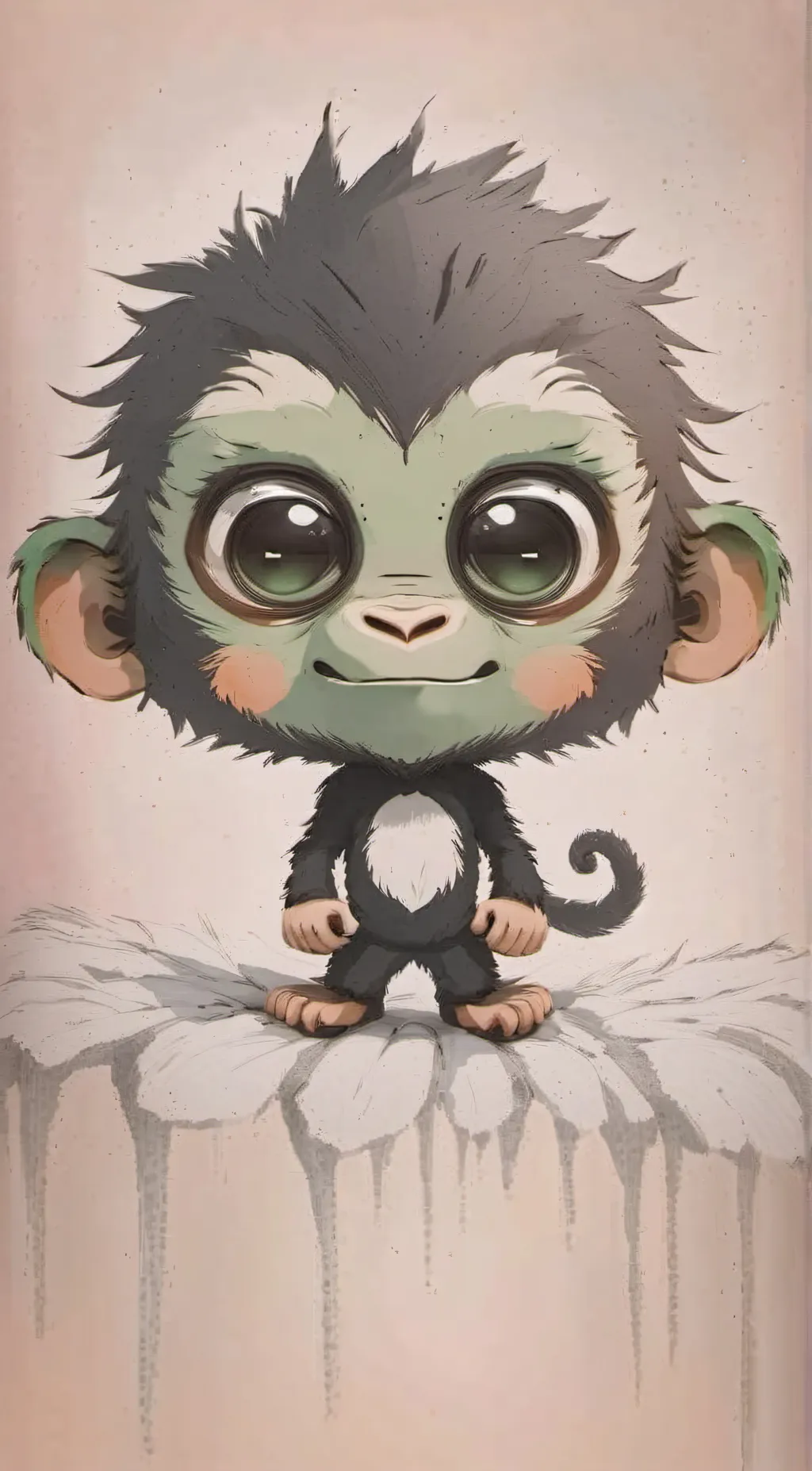 ai character: green  background