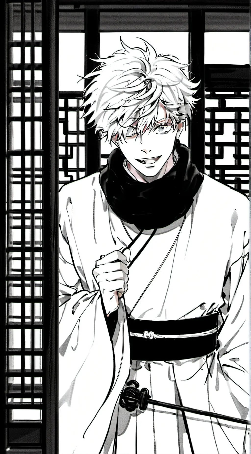 ai character: gojo  background