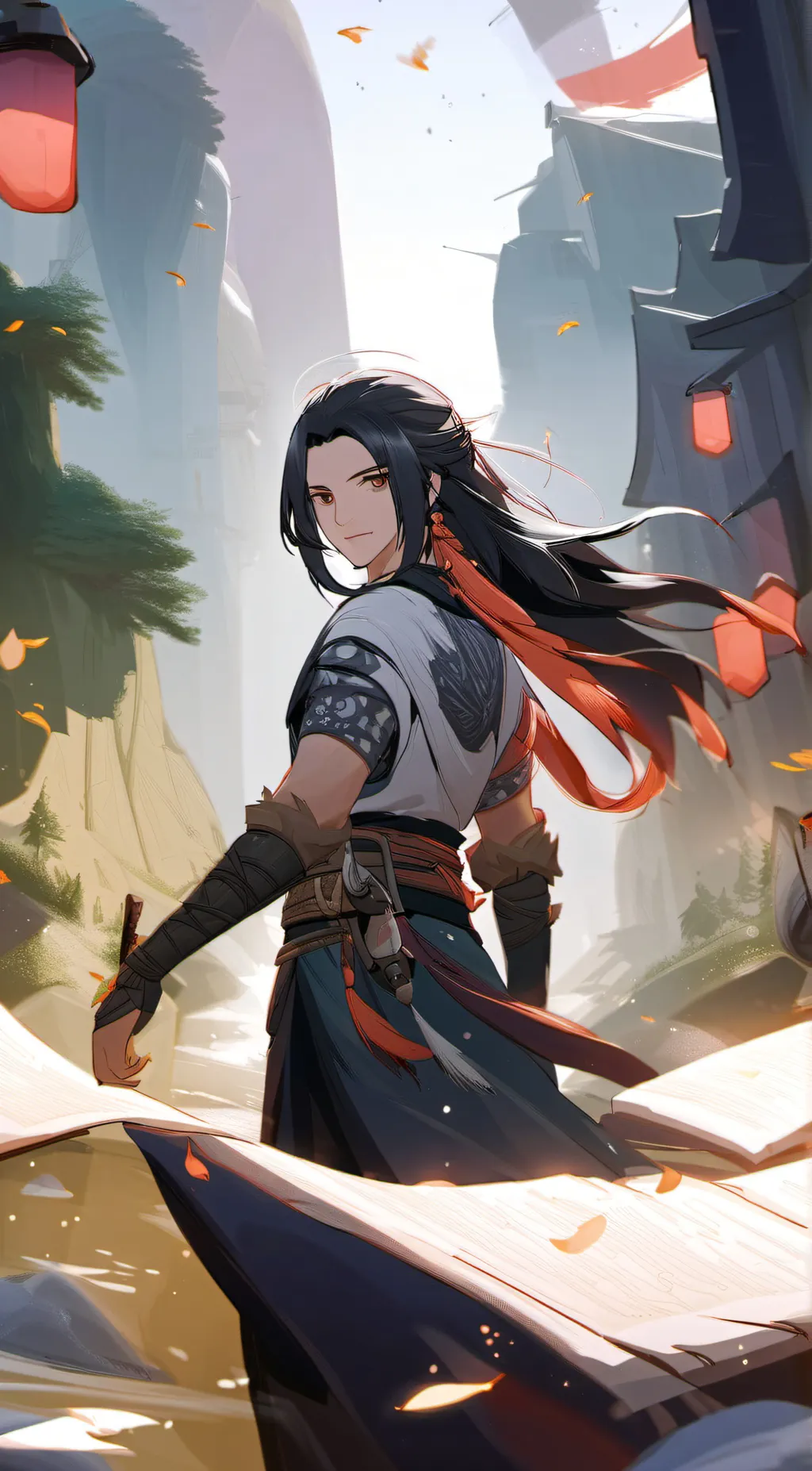 ai character: Demon slayer  background