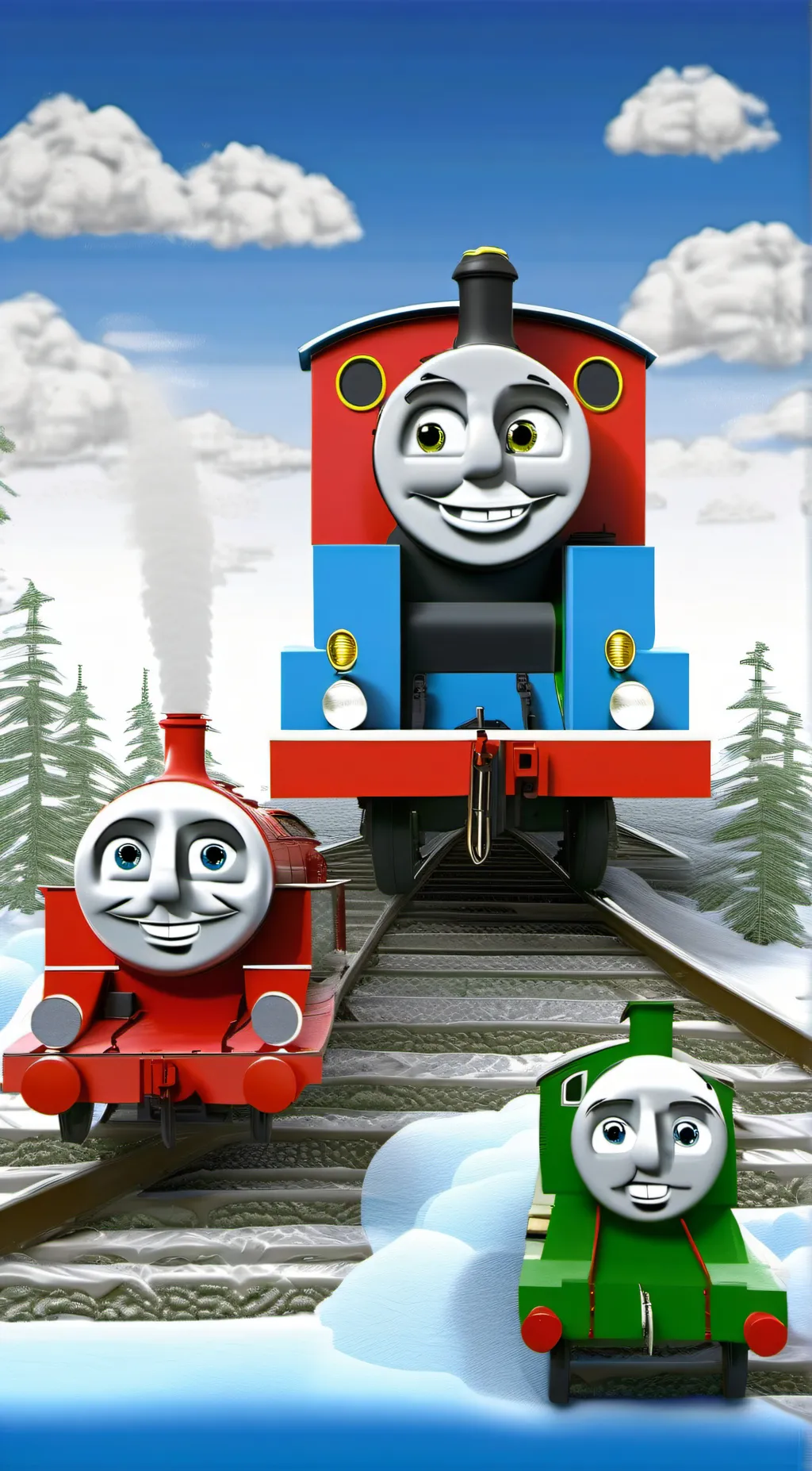 ai character: CGI engines. background