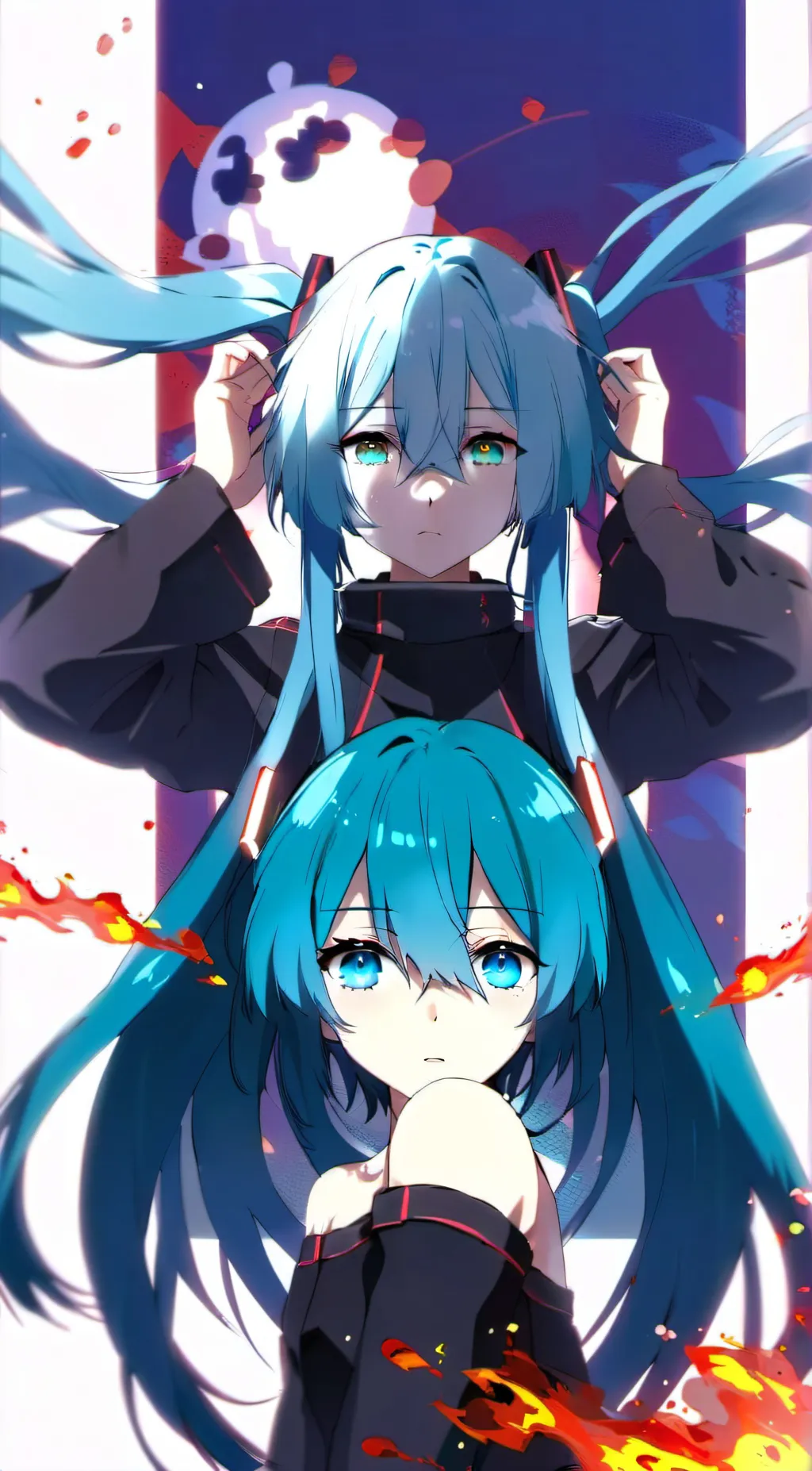 ai character: Hatsune Miku  background