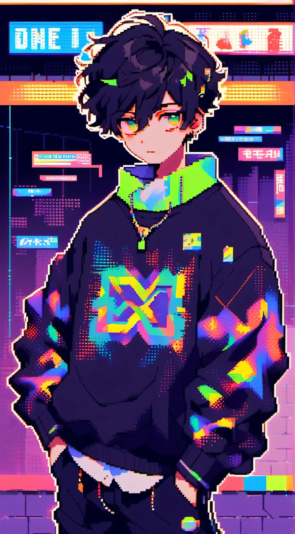 ai character: alixx (づ￣ ³￣)づ background
