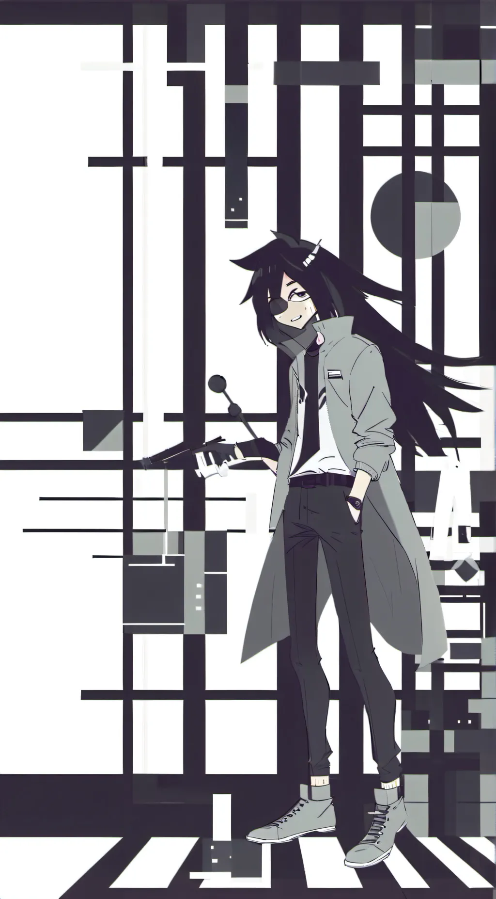 ai character: Miss circle background