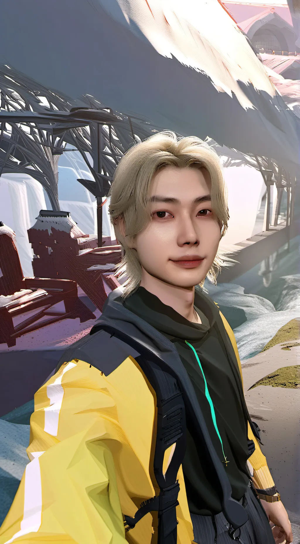 ai character: skz but sad background
