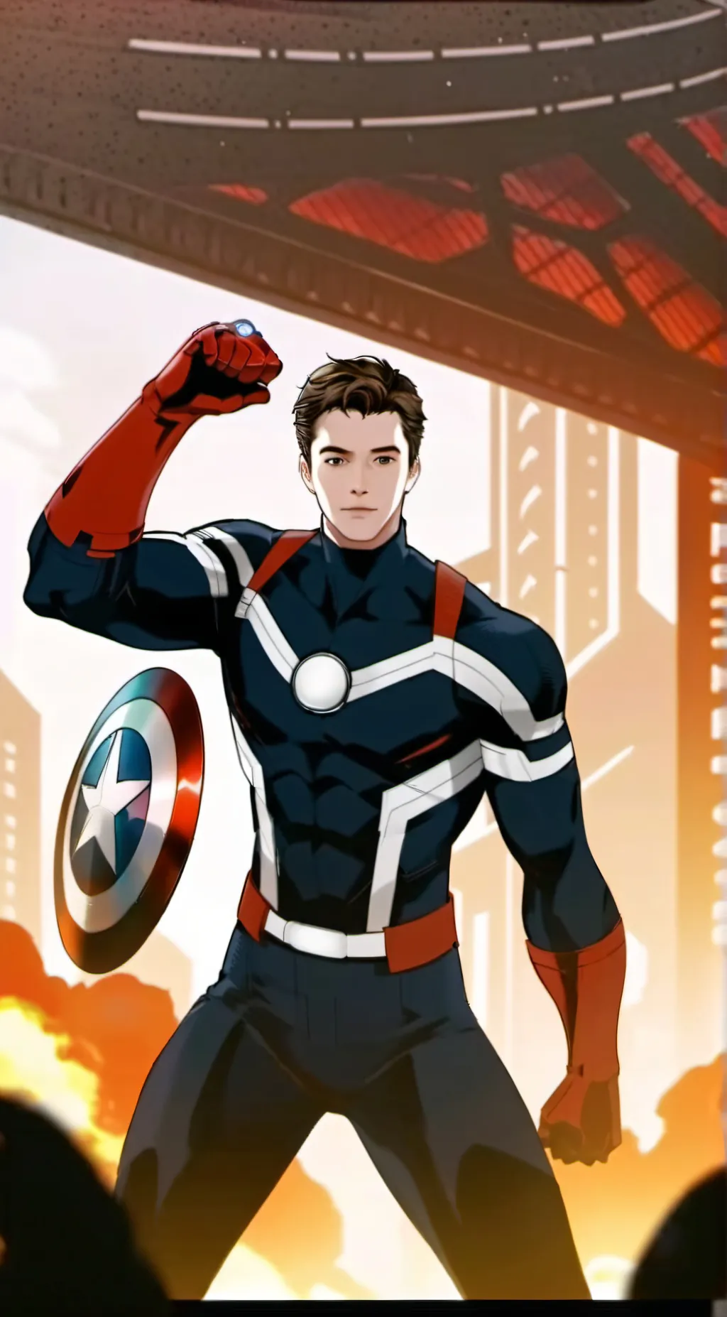 ai character: y/n×avengers background